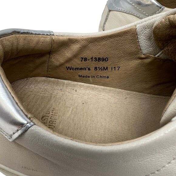 Johnston & Murphy Eden Leather Slip-On Sneakers Metallic Pewter Sz 8.5" - Picture 6 of 7